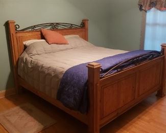 solid wood king bed