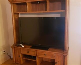 solid wood entertainment center