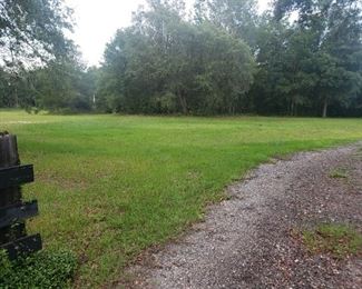 Parking area just inside gate