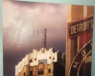 RARE CUSTOM MADE PHOTO WRAP OF DETROIT'S DETROIT'S HISTORIC WATER WORKS BUILDING 