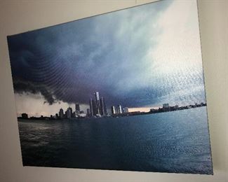 PHOTO WRAP OF DOWNTOWN DETROIT' SKYLINE 