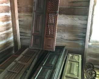 Original Walnut Shutters from the Home 