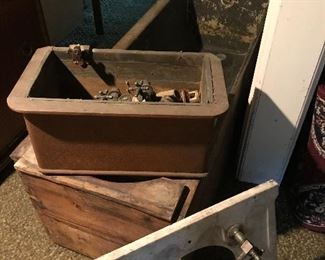 Homes original bathtub and fixtures! How cool!!