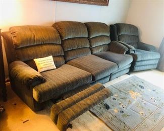 Recliner sofa and recliner 
Sold