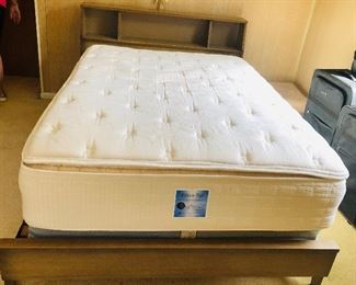 Full size bed with Serra pillow top mattress/ box springs. Sold