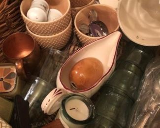 Misc. French decor, Italian juice glasses