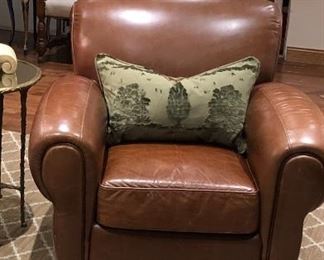 French leather club chair