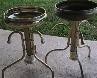 Vintage brass plant stands