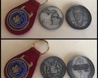 Lot #5B Congress keychain and two coins, $18
