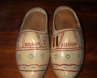 Lot #10B Smaller/Child size painted vintage wooden shoes, $8