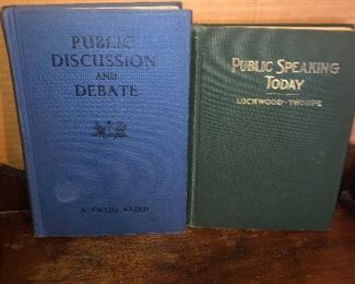 Lot 28B, Pair of books, Public Speaking and Public Discussion, $12 for the pair