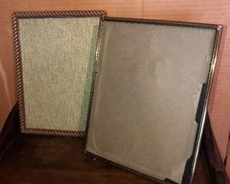 Lot 47B, Set of two larger frames, wood and metal, $12/pair