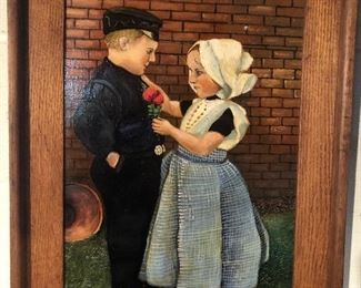 Lot 55B, amazing oil painting, Zeeland Holand 1945, $180