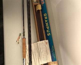 Lot 58B, Brand New Grampus Fly Rod with case and accessories, $100