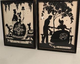 Lot 61B, Sunday afternoon and Rendezvous framed prints, $16 for the pair