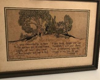 Lot 62B, My Husband framed print, $12