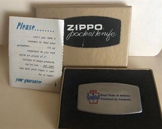 Lot 67B, Zippo pocket knife, Boys Clubs of America, $14