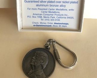 Lot 72B, Jimmy Carter Inaugural Key Ring in box, $10