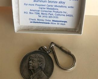 Lot 73B, Jimmy Carter Inaugural Key Ring in box, $10