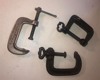 Lot 114B, set of three small clamps, $9/all