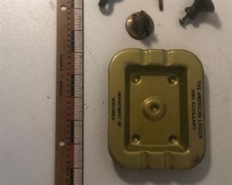 Lot 126B, Ruler, ashtray, knobs, and pulley, $16