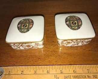 Two Faberge Limoges boxes $150.00
