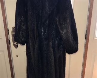 Marshall Fields Mink Full Length Coat $600.00 Size is L-XL