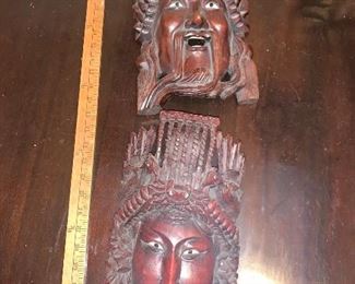 Set of two wall hanging masks $75.00 for both
