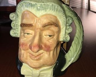Royal Doulton Toby Mug has a crack and chip on back of head $10.00
