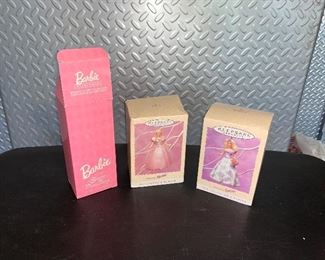Three Barbie Ornaments $9.00