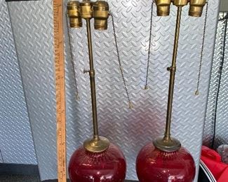 Two Antique Lamps $100.00 For the Pair