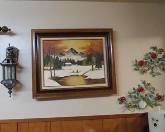 Painting - Wall Light - Metal Floral Wall decor