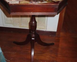 Antique Octagon Mahogany Side Table 
