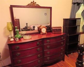 Antique Mahogany Dresser with Mirror