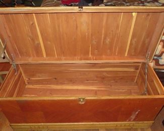 Inside Art Deco Cedar Chest