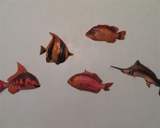 Hand-Carved Wooden Vintage Fish