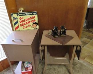 Metal Typewriter Desk - Metal File Cabinet 