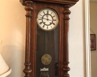Early 20th century mahogany wall clock