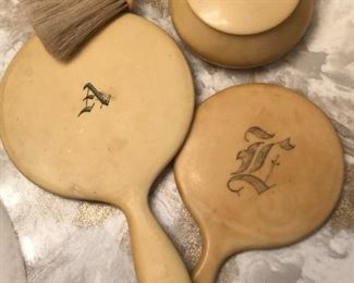 Early 20th celluloid vanity collectibles