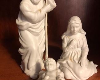 18-piece Avon collectible bisque Nativity set with original boxes