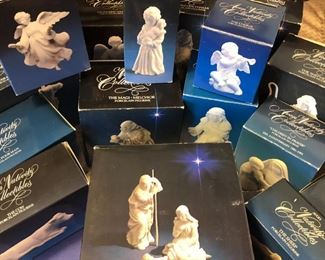 18-piece Avon collectible bisque Nativity set with original boxes