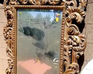 Huge 6 ft tall carved mirror