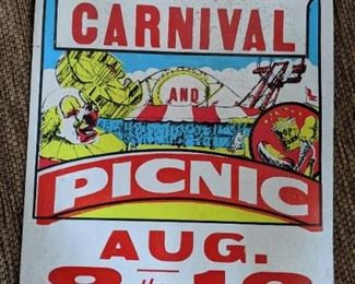 Vintage Mocksville Masonic Carnival Poster