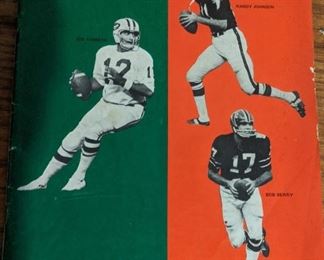 Jets vs. Falcons Groves Stadium Program Winston Salem, N.C. (Joe Namath)