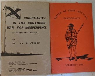 Military Booklets(Civil War, Kings Mountain)
