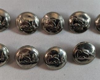 Reenactment CSA Uniform Buttons