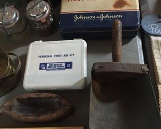 Old Feed Scoop & First Aid Kits