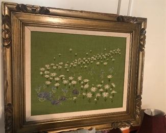 Daisy framed art 