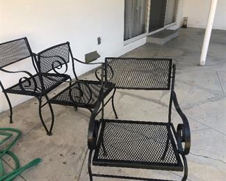 Metal patio chairs 