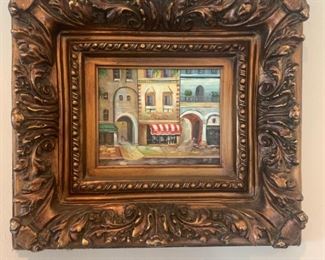 The frame is almost twice the size as the painting but isn't the frame art in it's own right?  $40